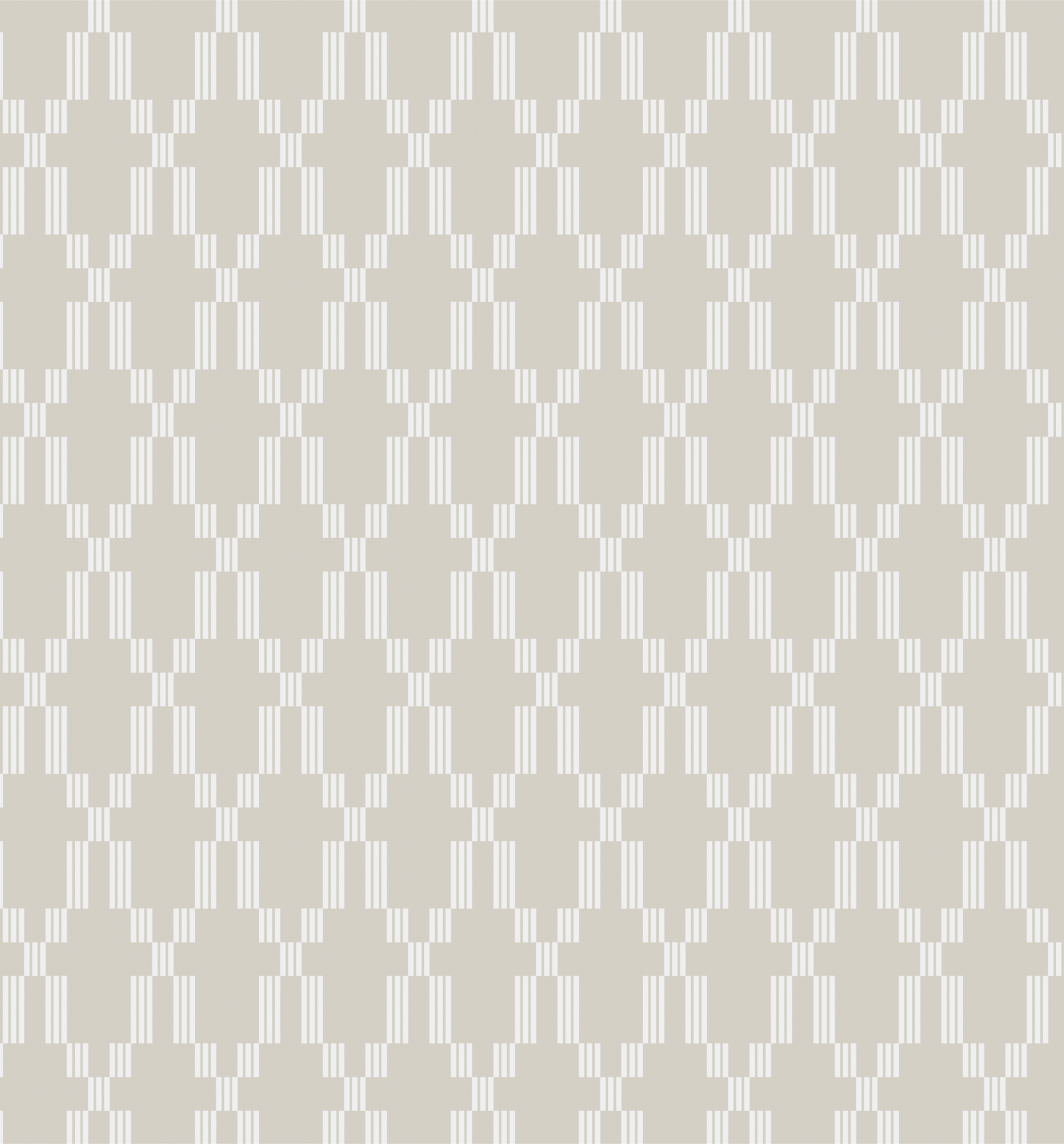 Geometric pattern with repeating white diamond shapes on a light beige background.